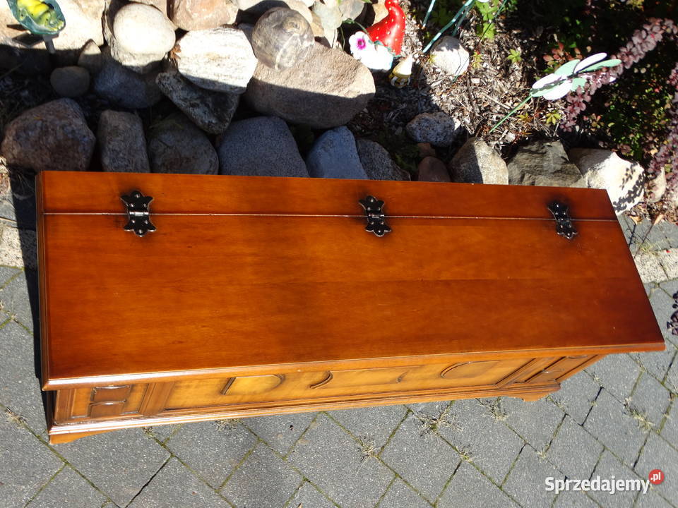 Skrzynia kuferek pufa retro sklejka ławka 114cm Biłgoraj