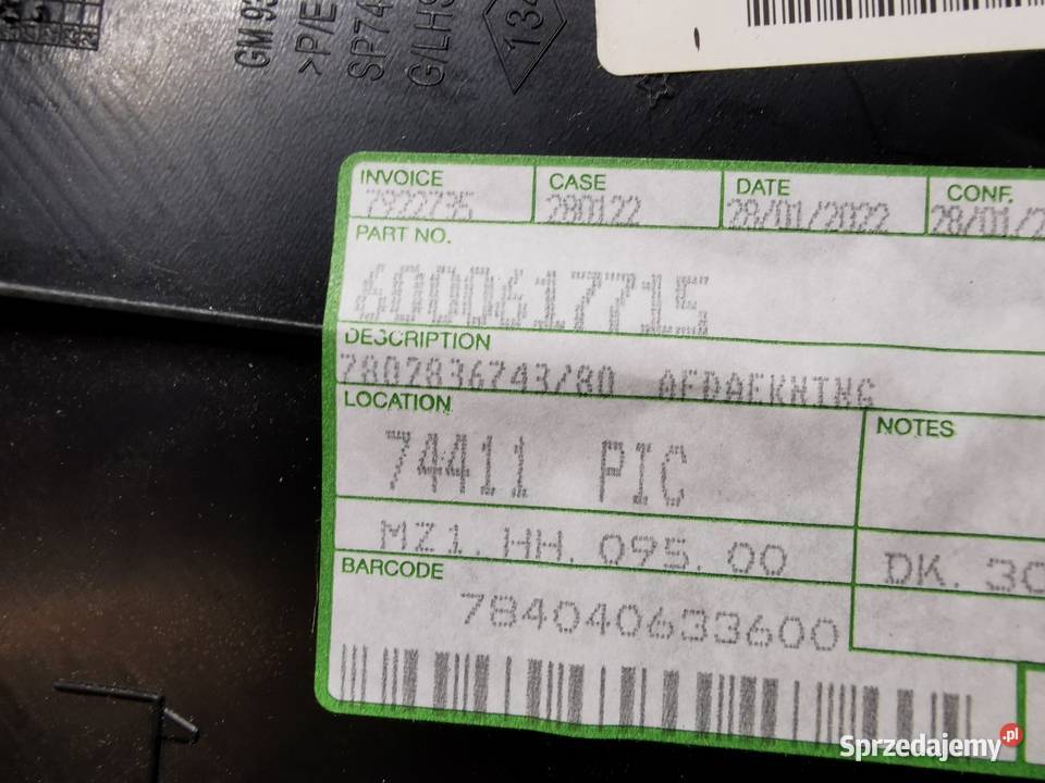 Nadkole tył lewe trafić III 3 vivaro B 93867921 Karoseria Sieraków