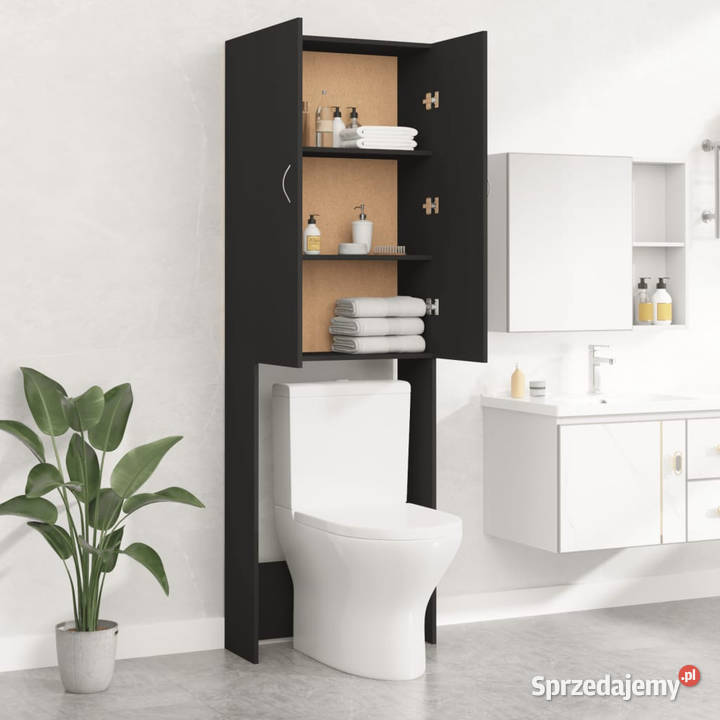 Szafka na pralkę czarna 64 x 255 x 190 WM808414 Warszawa