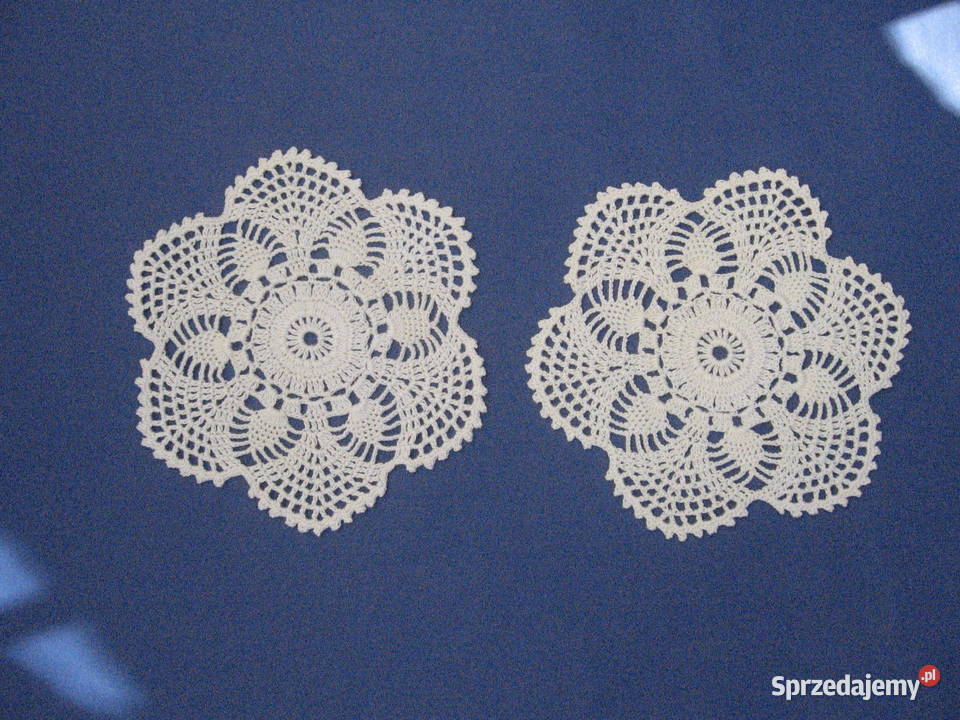 2 serweteczki szydełkowe wielkopolskie Ostrów Wielkopolski