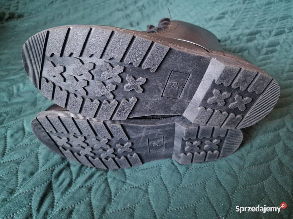 NOWE Botki damskie czarne połyskująceCLEVE