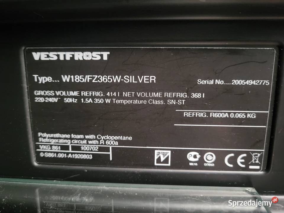 Vestfrost chłodziarka wina witryna W185 FZ365W Gastronomia Łódź