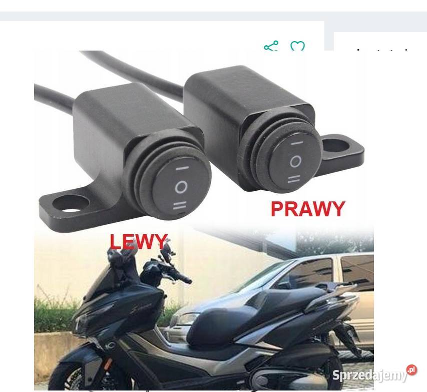 PRZEŁĄCZNIK DWUSTOPNIOWY DO MOTOCYKLA 12 V 10A