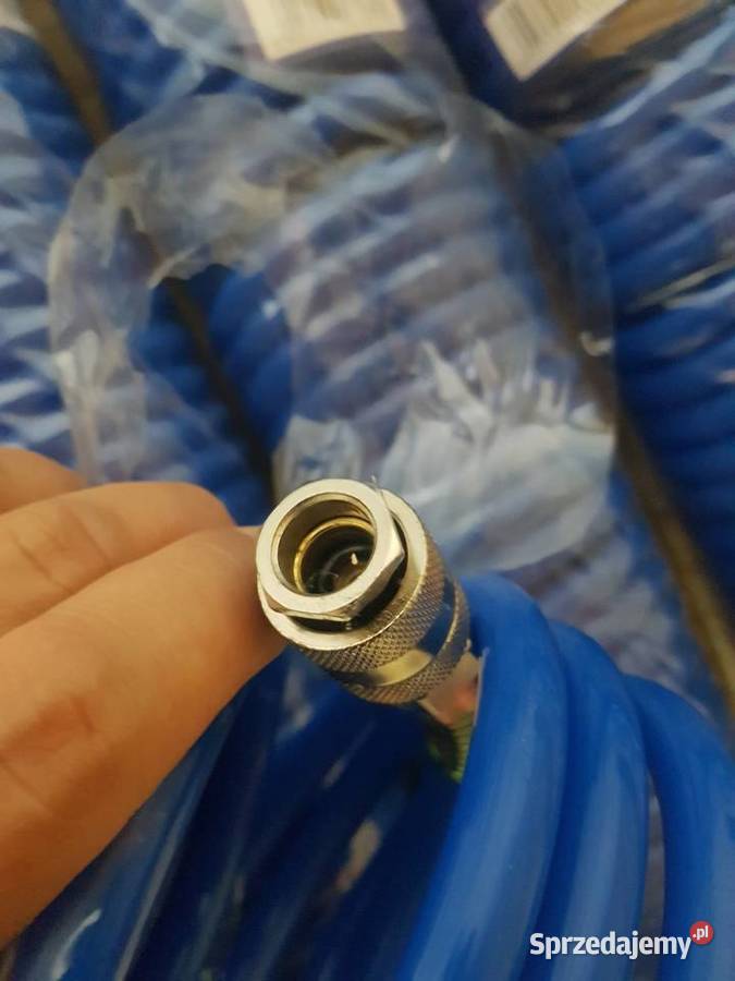 WĄŻ SPIRALNY 8x12 mm 20m PRZEWÓD DO KOMPRESORA Elektryczne wielkopolskie