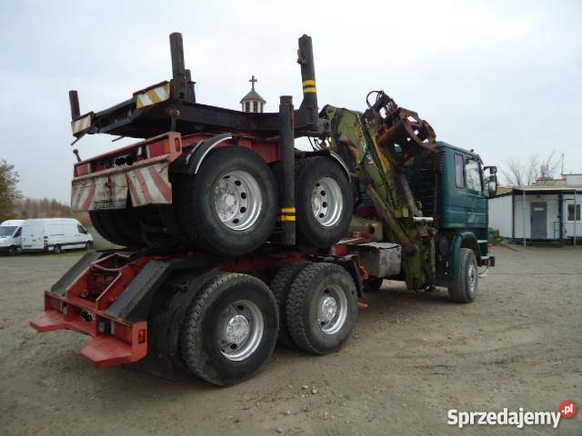 SCANIA 143E 420 6x4 wózek do dłużycy do drewna 890000km Turek