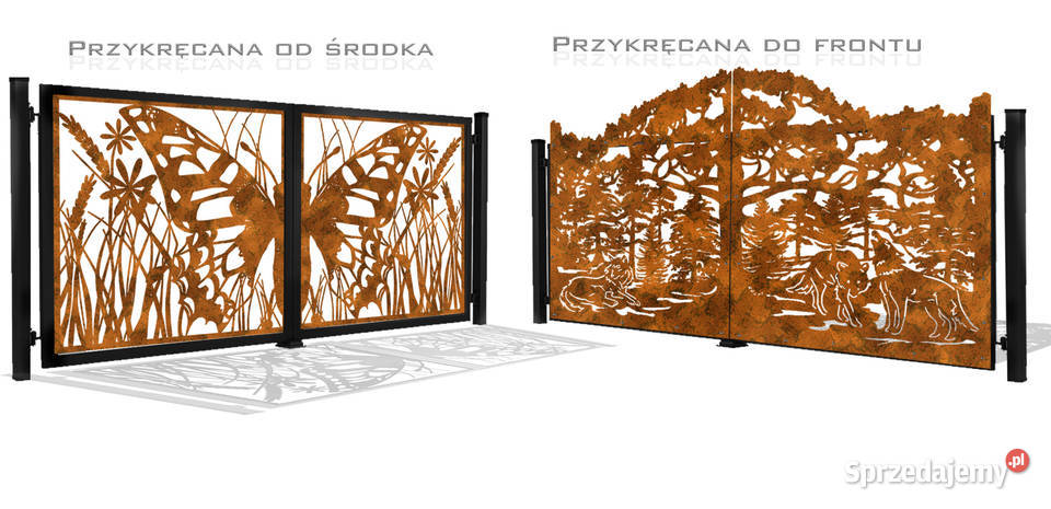 Brama skrzydłowa Brama przesuwna panele metalowe przesuwna Poznań