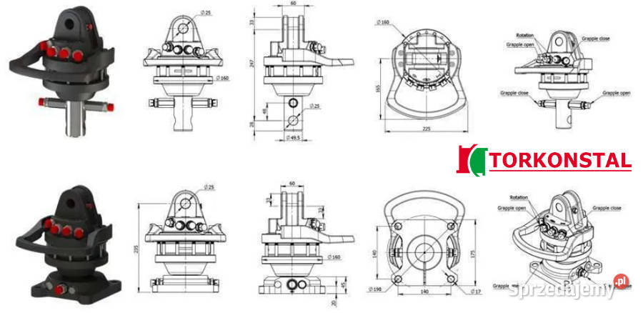 Rotator hydrauliczny 4kanałowy seria R opolskie Prudnik