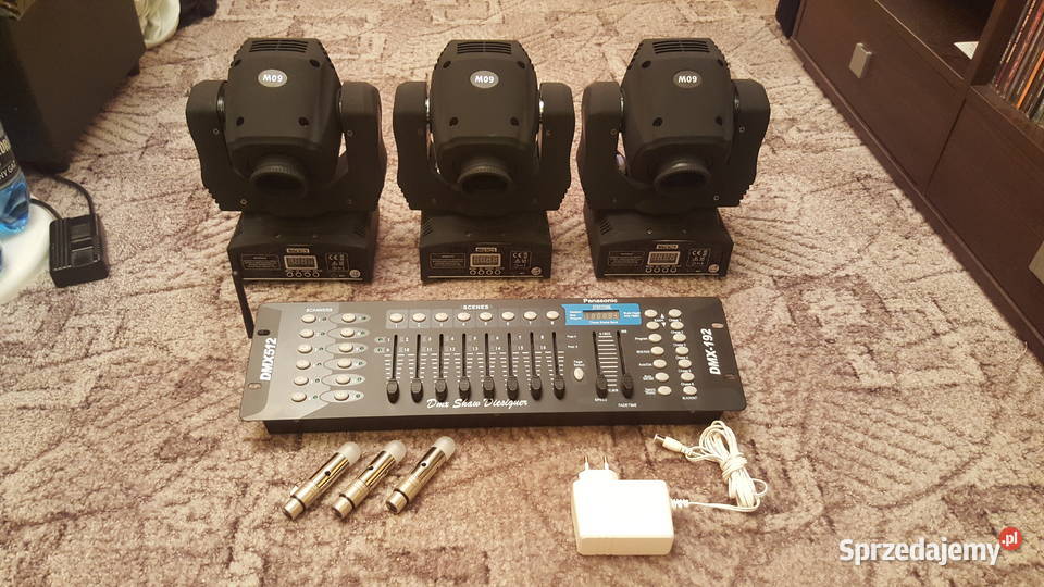 Ruchome głowy 3 DMX Wireless lubuskie Zielona Góra