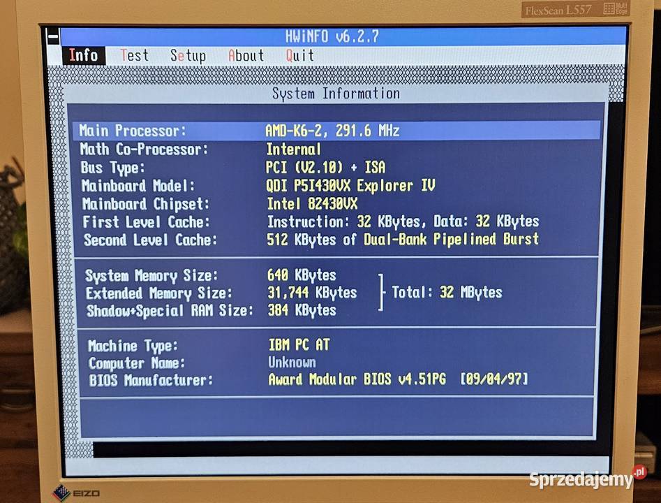 Retro płyta główna QDI P5I430VXLC Explorer IV na wielkopolskie Suchy Las
