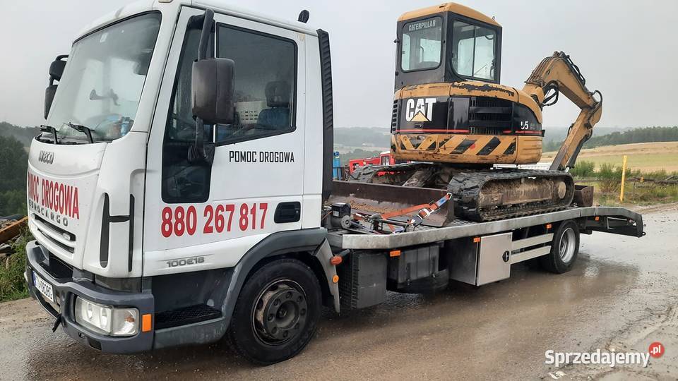 Laweta CZERMNA Pomoc Drogowa Transport Koparek usługi moto