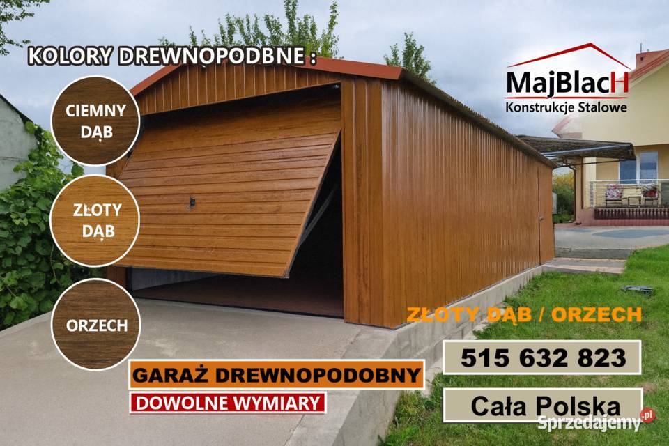 Wiata Brązowa Hala Garaż RAL Montaż Magazyn Kozienice