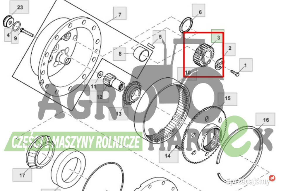 R340343 KOŁO ZĘBATE Z26 JD dolnośląskie Wichrów