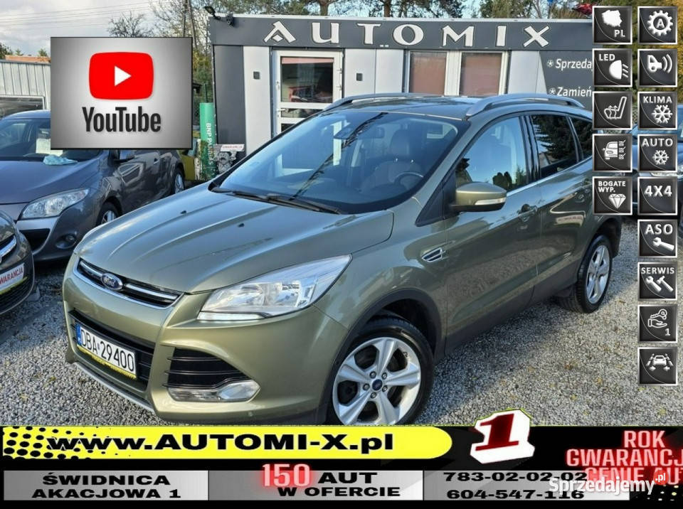 Ford Kuga Sam Parkuje 20 TDCI 140 4x4 Manual napęd 4x4 dolnośląskie Świdnica
