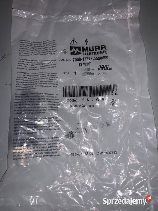 7000127610000000 MURR ELEKTRONIK Wtyk M12 mazowieckie Warszawa