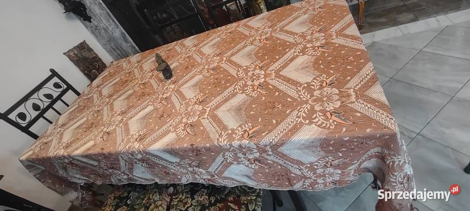 Oldschool reprezentacyjny duży stary obrus kapa Ruda Śląska