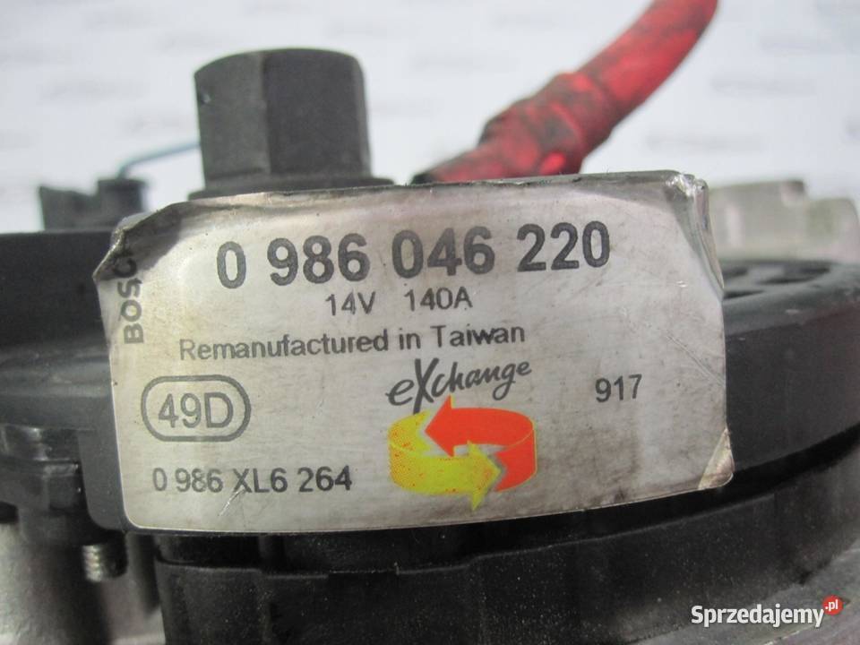 BMW X3 E83 25 i 05r alternator 0986046220 BR14MO sprzedam