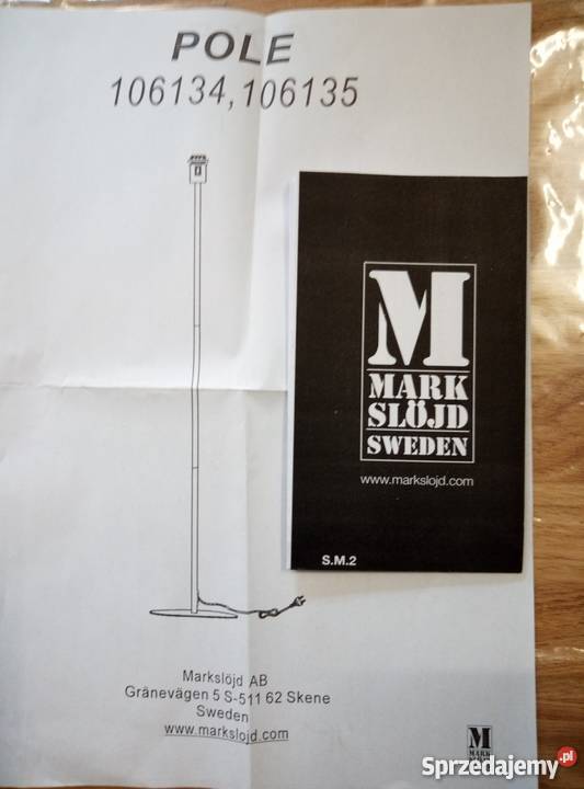 Lampa stojącaszwedzkiej fmy Markslojdchrom Oświetlenie Wodzisław Śląski