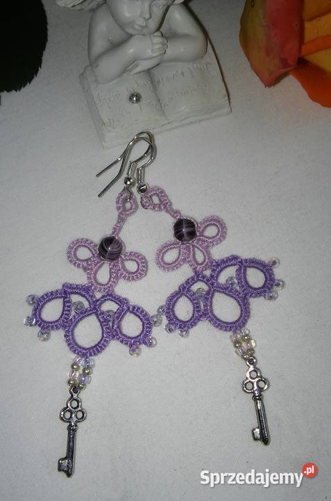 Kolczyki frywolitkowe