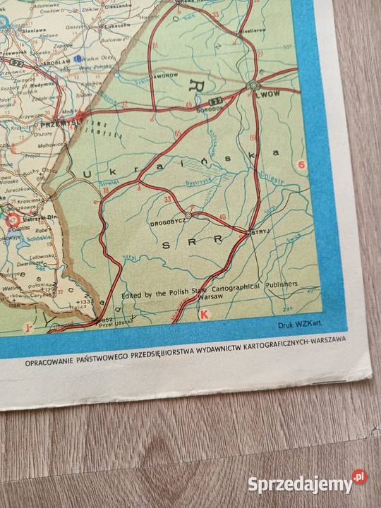 Poland Map of Camping Sites mapa turystyczna Kraków