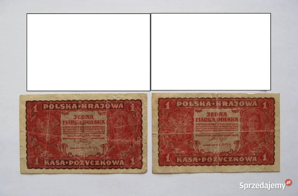 12 Marki Polskiej 1920 2 x 1 Marka Polska 1919 Dąbrowa Górnicza sprzedam