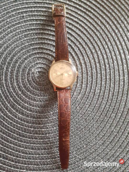 Złoty zegarek Atlantic chronograf 750 18k klasyk