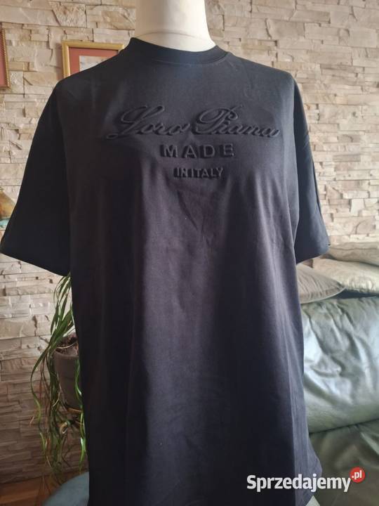 Klasyczny Tshirt Męski Loro Piana XXL czarny Warszawa sprzedam