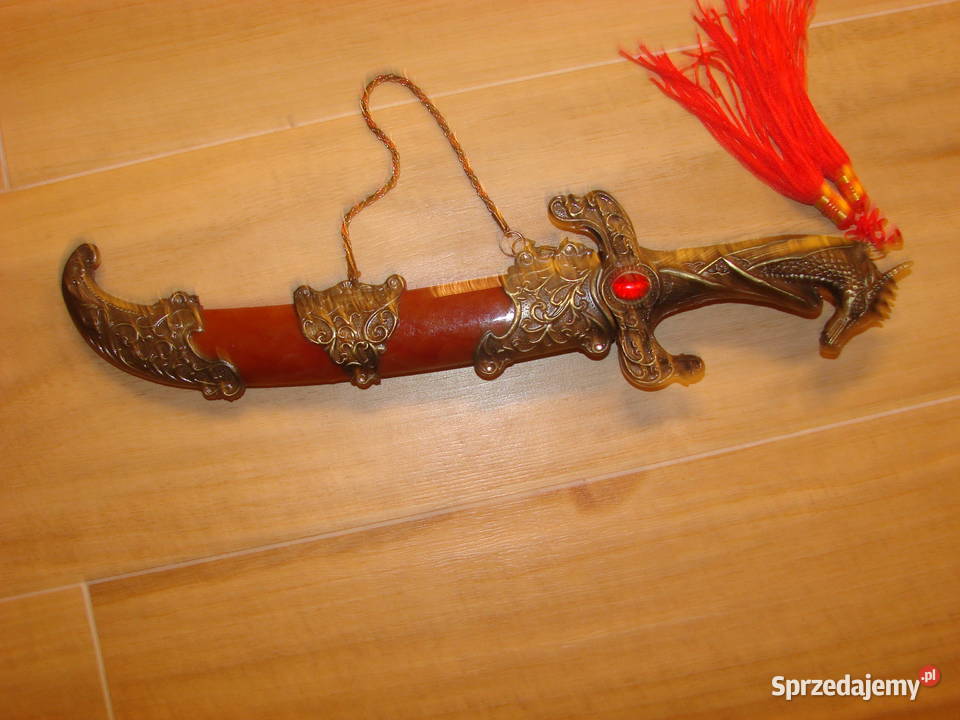 sztylet kolekcjonerski ze smokiem Pozostałe pomorskie Pruszcz Gdański