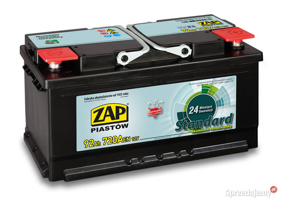Akumulator rozruchowy ZAP 12V 92Ah 720A Kielce