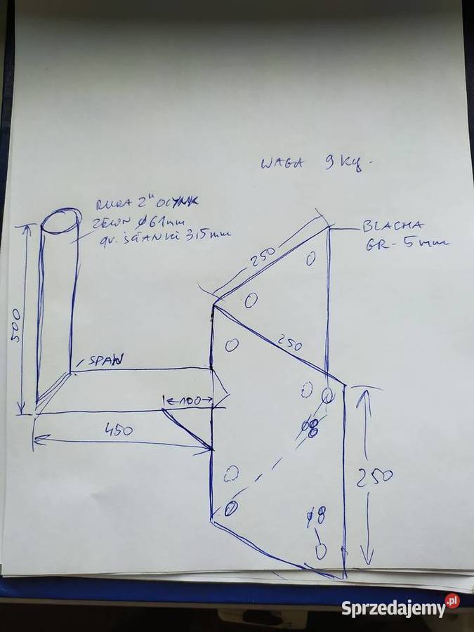 Uchwyt anteny sat narożnikowy mocny do dużych Poznań