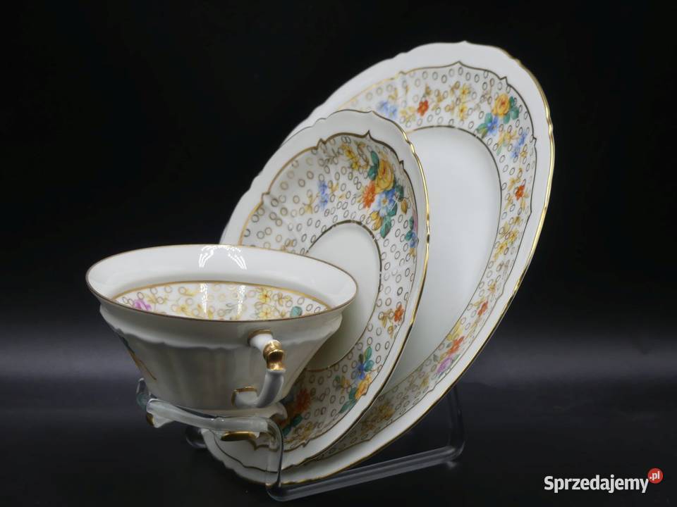 Komplet śniadaniowy Sorau Żary na nóżkach UNIKAT Poznań