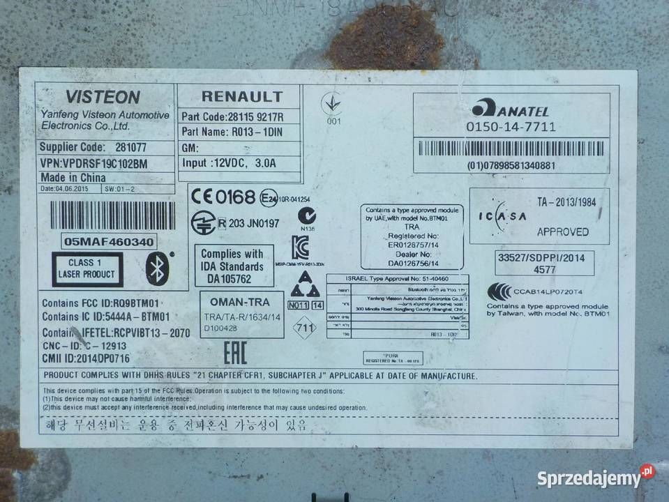 OPEL MOVANO II B 23 DCI 15r radio 281159217R Suków