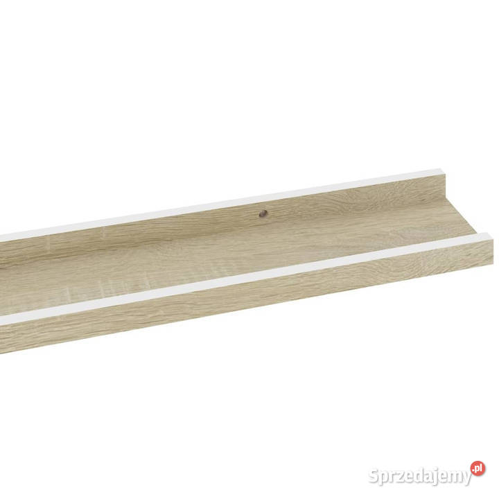 Półki ścienne 4 biel i dąb sonoma 115x9x3 Warszawa sprzedam