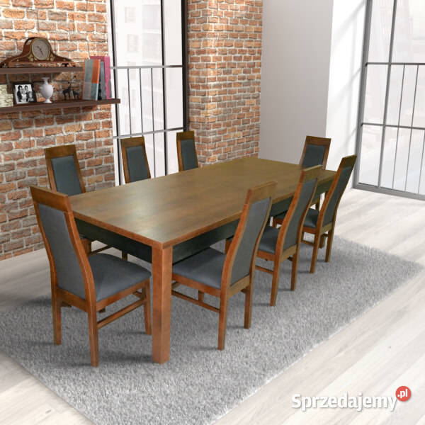 Stół Dębowy VERONA 6 krzeseł TRON Bydgoszcz