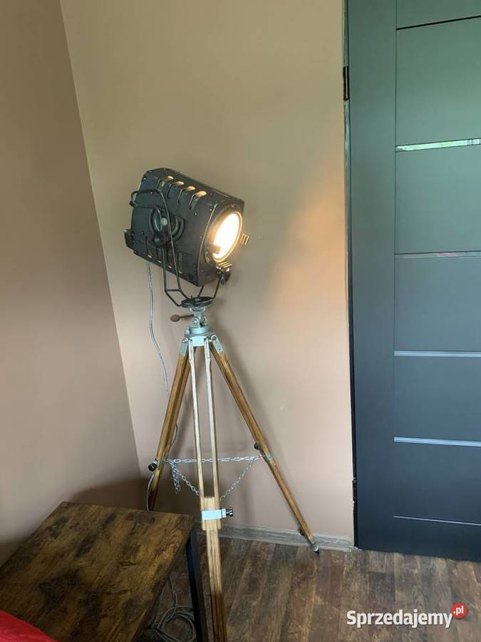Lampa loft podłogowa lata 70 teatralna Poznań sprzedam