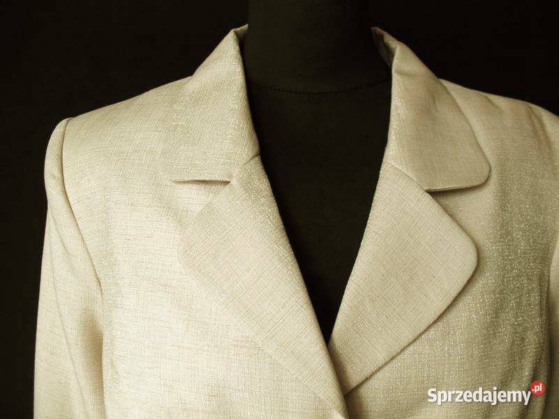 Żakiet beżowy marynarka 44 2XL biust 110 mazowieckie Siedlce