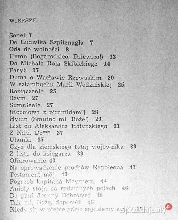 Wiersze i poematy Juliusz Słowacki lubelskie Chełm sprzedam