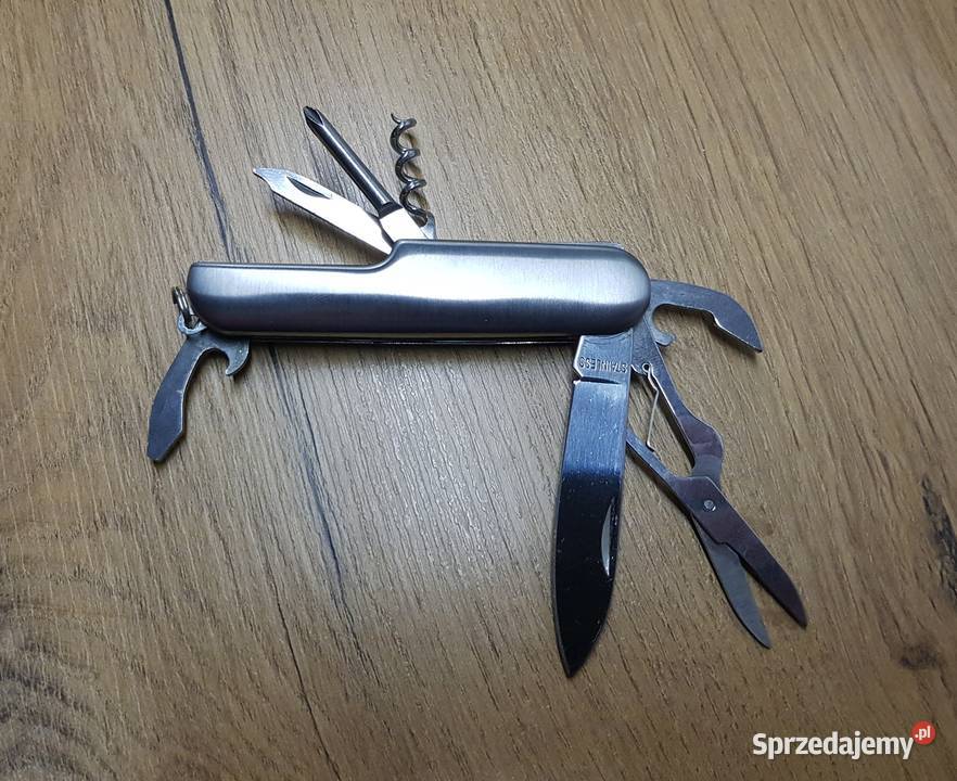 Metalowy scyzoryk wielofunkcyjny z pokrowcem Golina