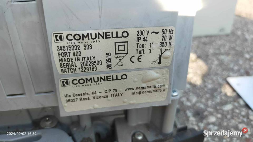 Napęd do bramy przesuwnej Comunello Fort 400 24V Warszawa