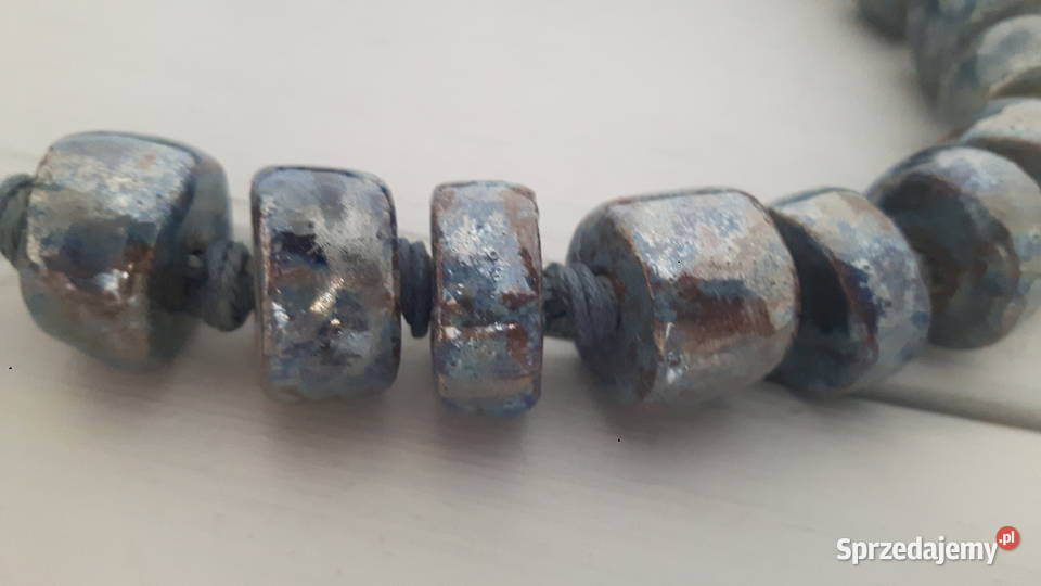 Naszyjnik ceramiczny ręcznie wykonany Otwock