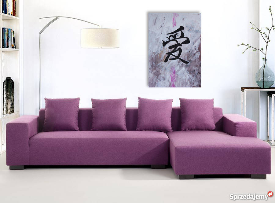 Chiński znak miłości akryl na płótnie artystki A Katowice
