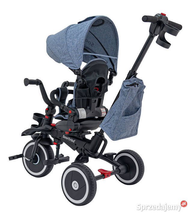 Rowerek Trzykołowy RIDER niebieski koła EVA z mazowieckie Warszawa