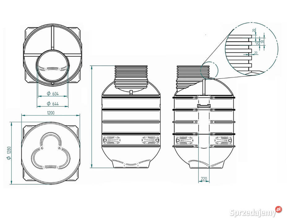 OBUDOWA STUDNI GŁĘBINOWEJ 1200 wys160 Wrocław