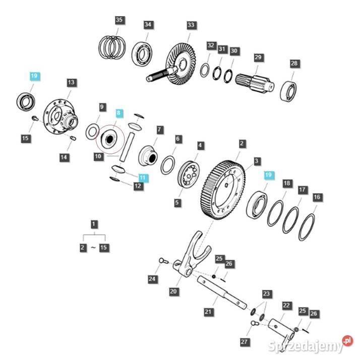 Zębatka 16T LS MT125 LS MT335 LS MT340 LS MT350 podkarpackie