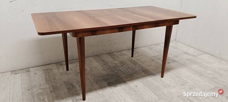stół Halabala orzech design lata 6070 vintage łódzkie