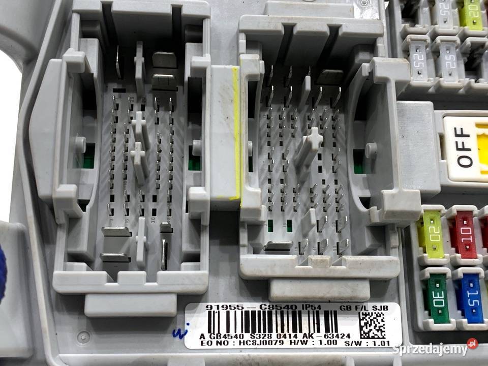 SKRZYNKA BEZPIECZNIKÓW HYUNDAI i20 II 91955C8540