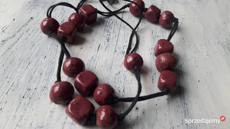Naszyjnik ceramiczny ręcznie wykonany Otwock