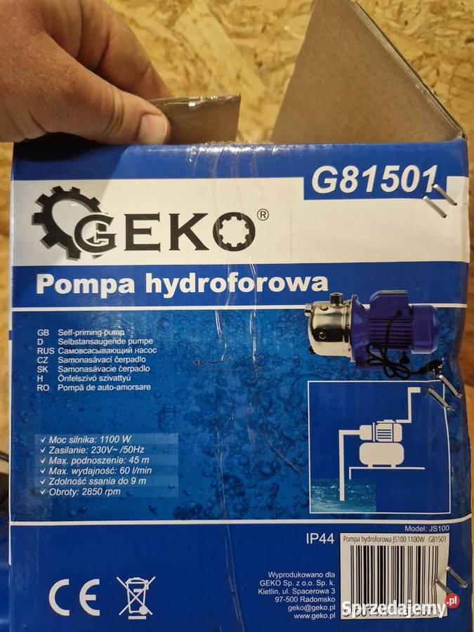 Pompa hydroforowa geko JS100 1100W G81501 Głogowa