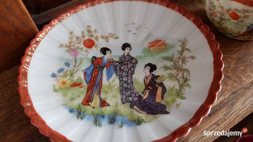 Filiżanka trzy gejsze porcelana śląska Tuppack Antyki, Sztuka, Kolekcje Orneta