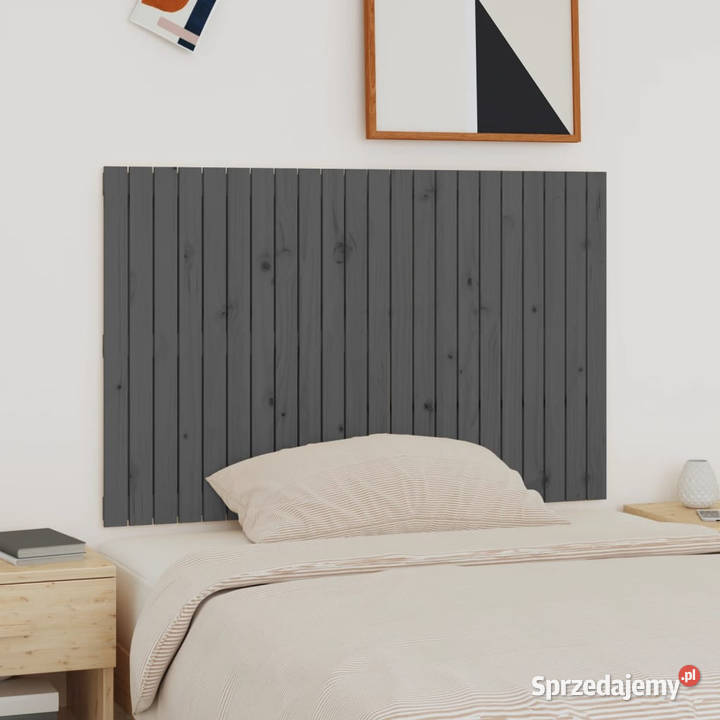 Wezgłowie łóżka szare 140x3x90 lite drewno Warszawa sprzedam