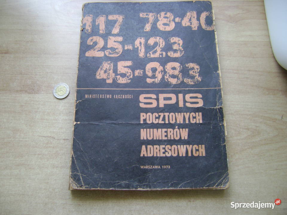 Starocie z PRL Spis pocztowych kodów adresowych Antyki, Sztuka, Kolekcje Gdynia